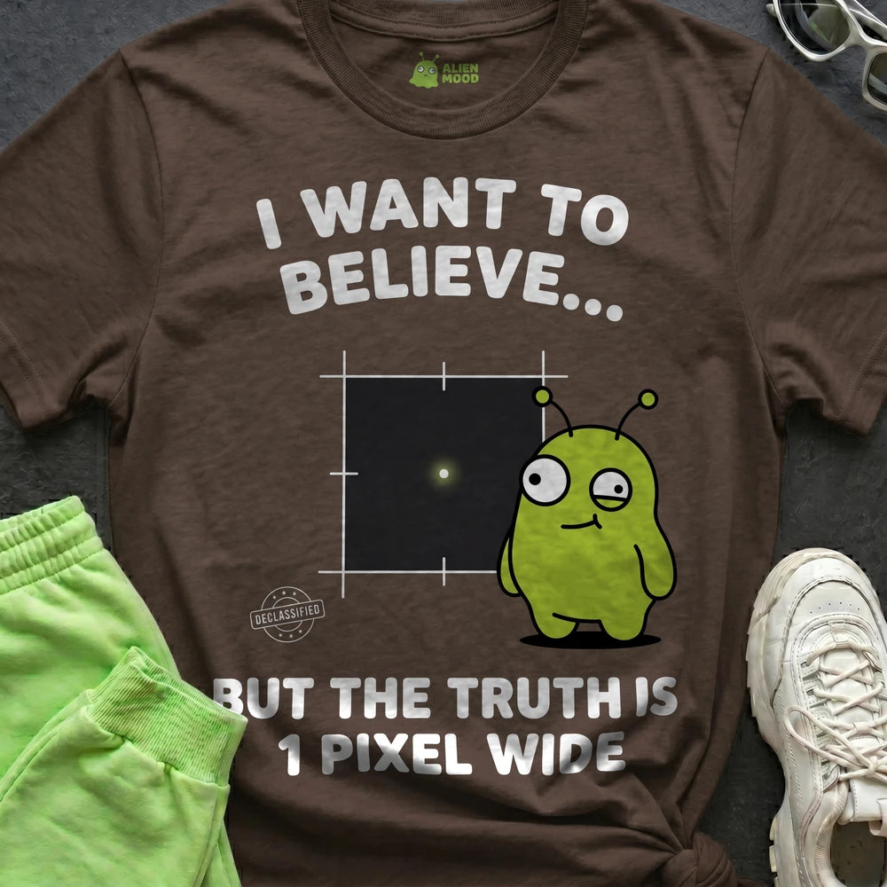 1 Pixel Wide Alien T-shirt