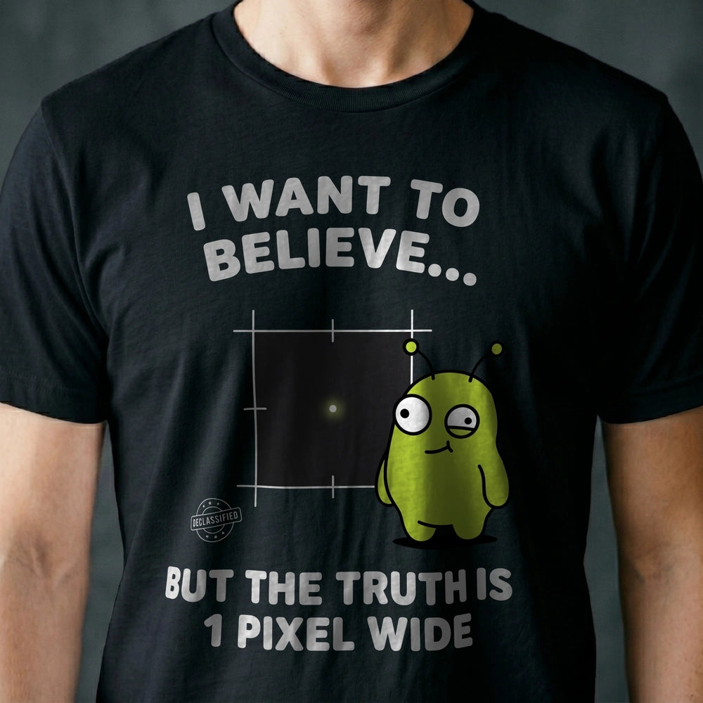 1 Pixel Wide Alien T-shirt
