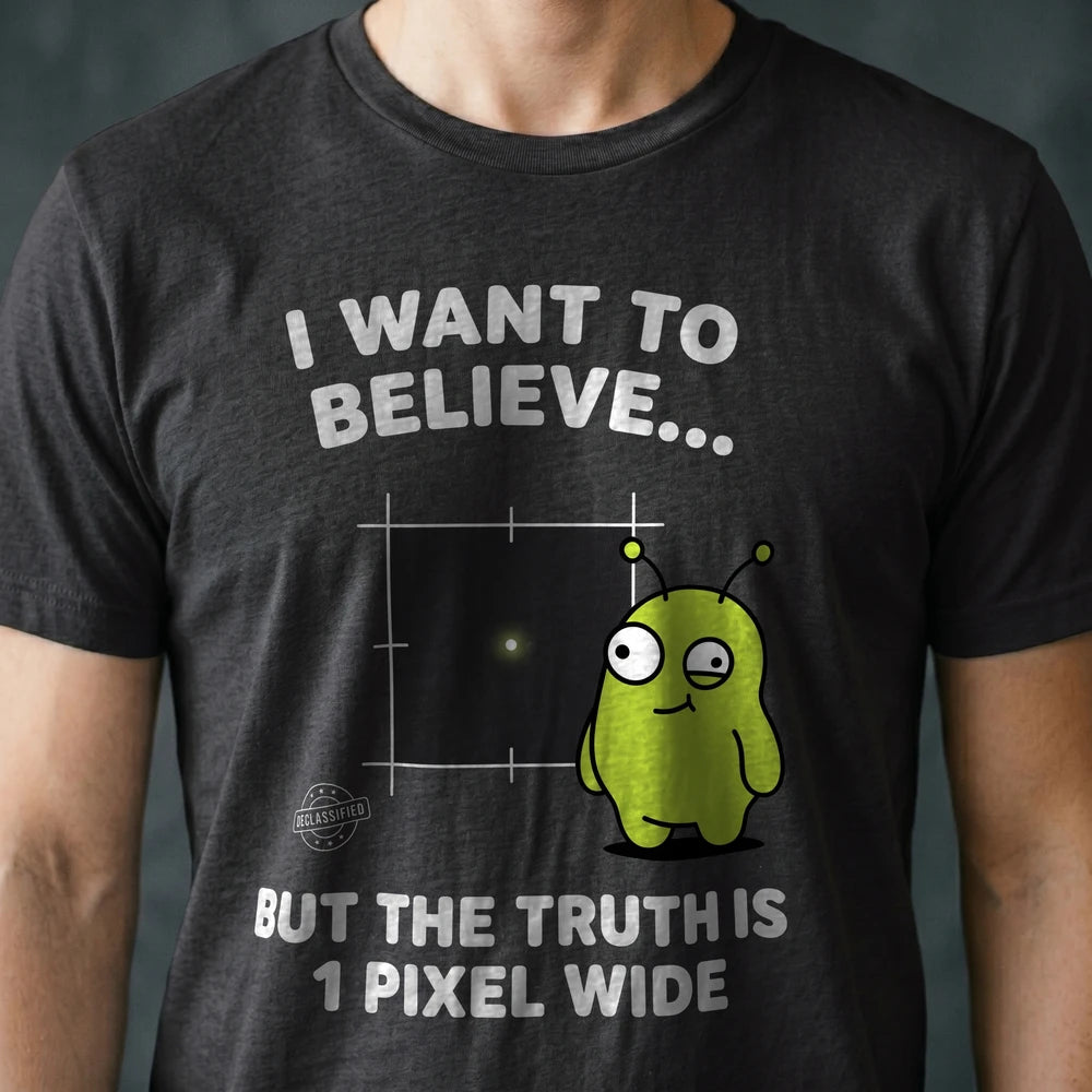 1 Pixel Wide Alien T-shirt