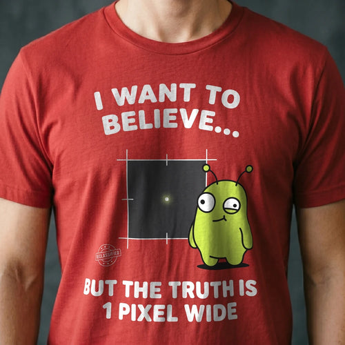 1 Pixel Wide Alien T-shirt