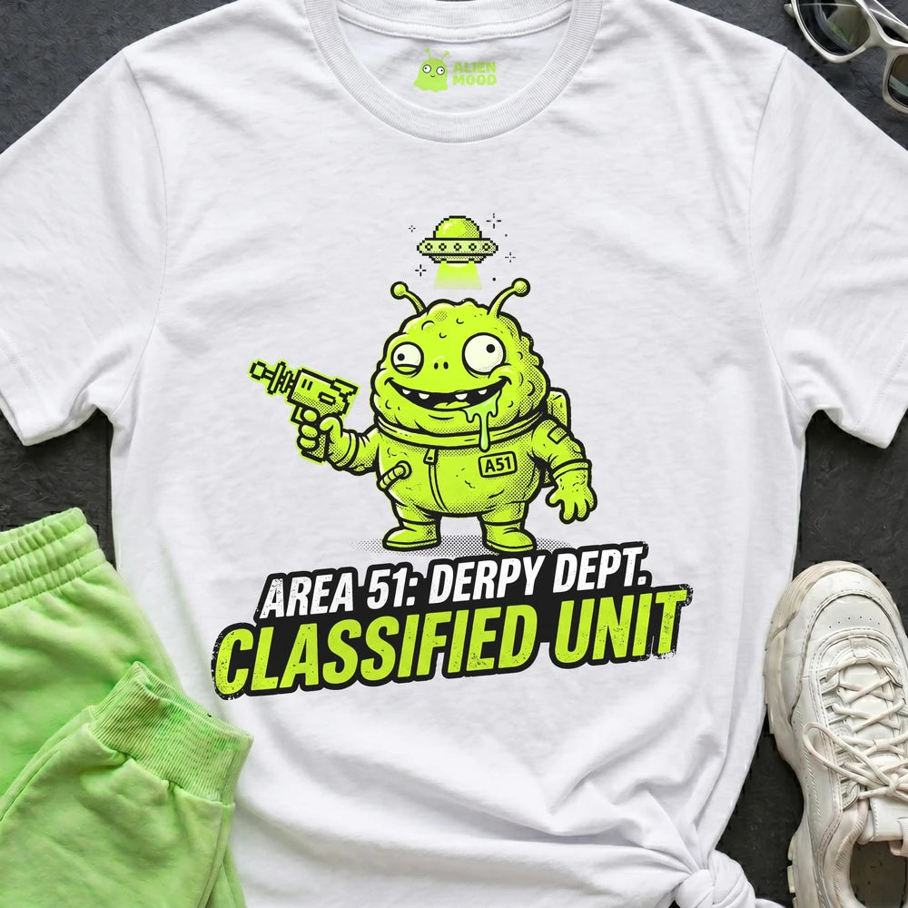 Area 51: Derpy Dept Alien T-shirt