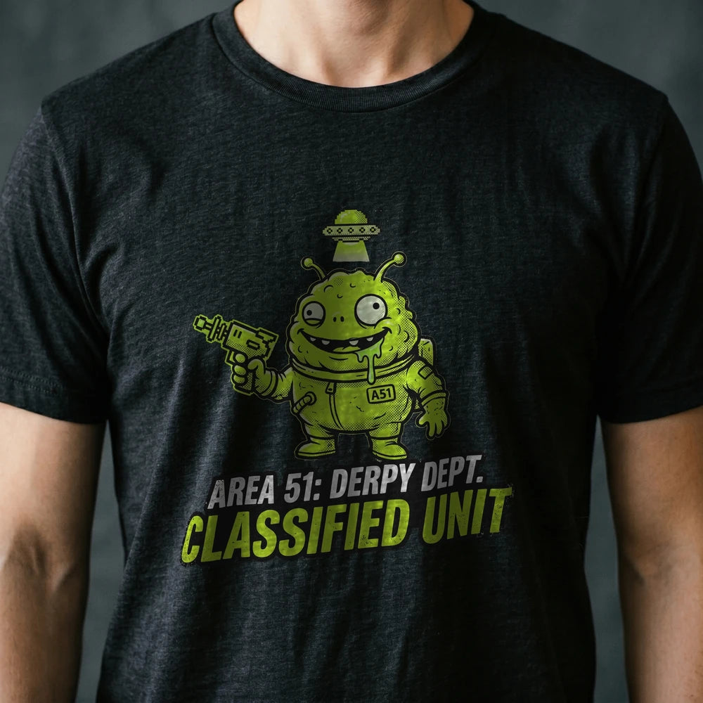 Area 51: Derpy Dept Alien T-shirt