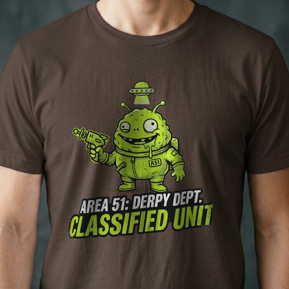 Area 51: Derpy Dept Alien T-shirt