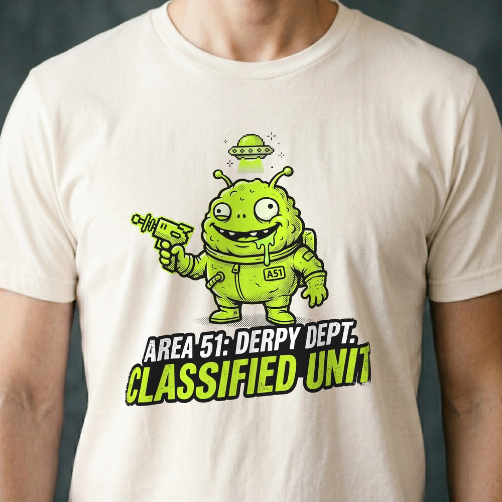 Area 51: Derpy Dept Alien T-shirt