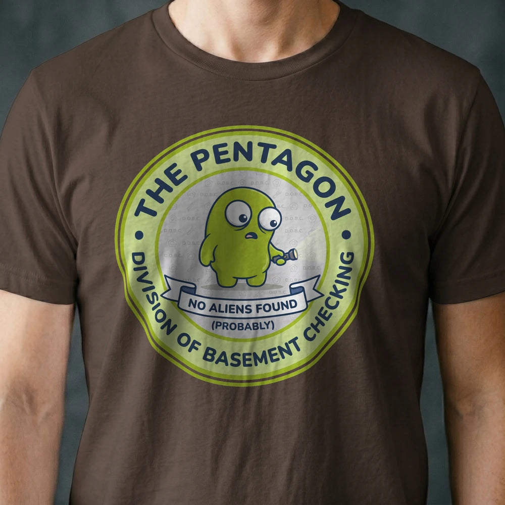 Basement Checking Division Alien T-shirt
