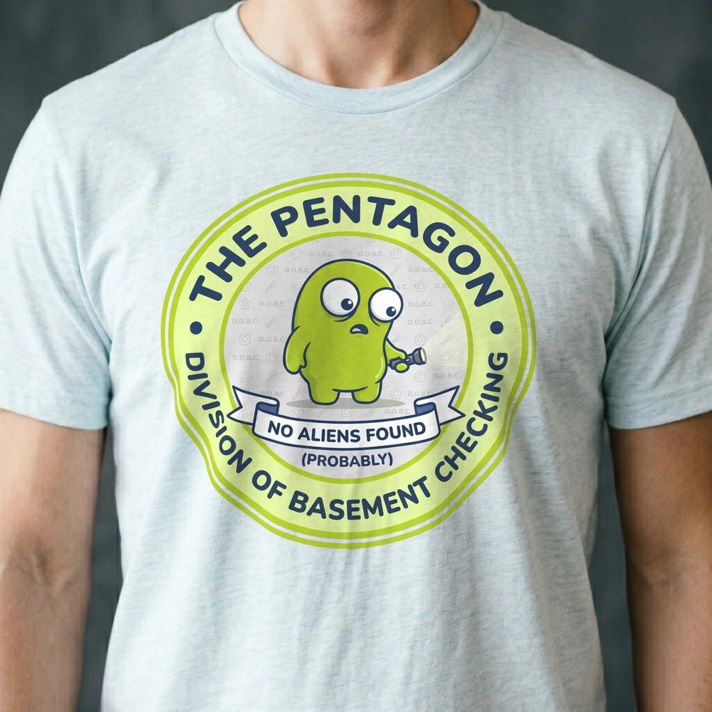Basement Checking Division Alien T-shirt