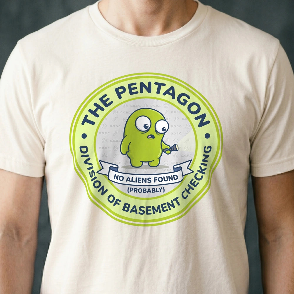 Basement Checking Division Alien T-shirt