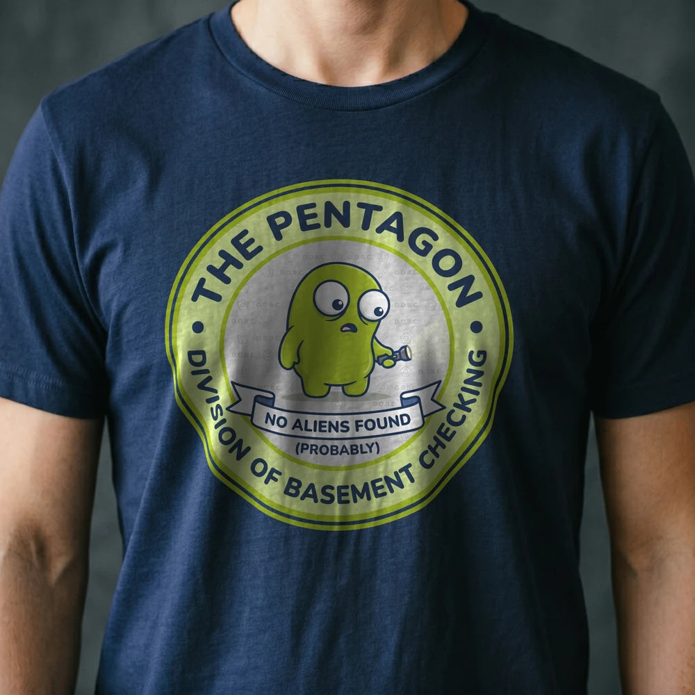 Basement Checking Division Alien T-shirt