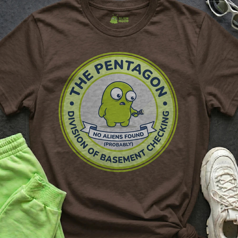 Basement Checking Division Alien T-shirt