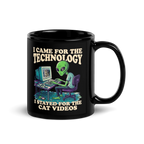 I Stayed for the Cat Videos Alien Mug