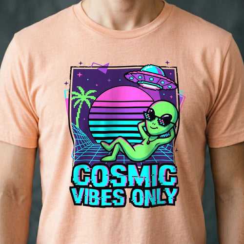 Cosmic Vibes Only Alien T-shirt