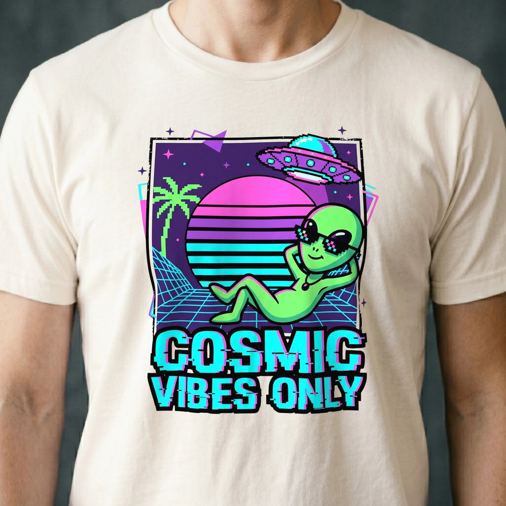 Cosmic Vibes Only Alien T-shirt