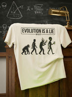 Evolution Is a Lie Alien T-shirt