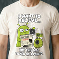 Filmed on a Potato Alien T-shirt