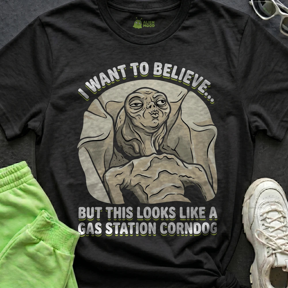 Gas Station Corndog Alien T-shirt