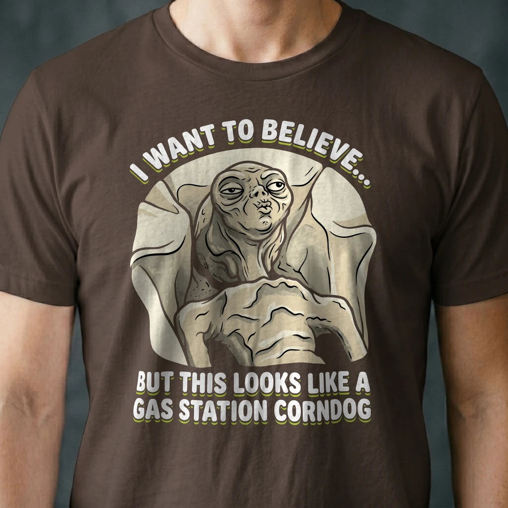 Gas Station Corndog Alien T-shirt