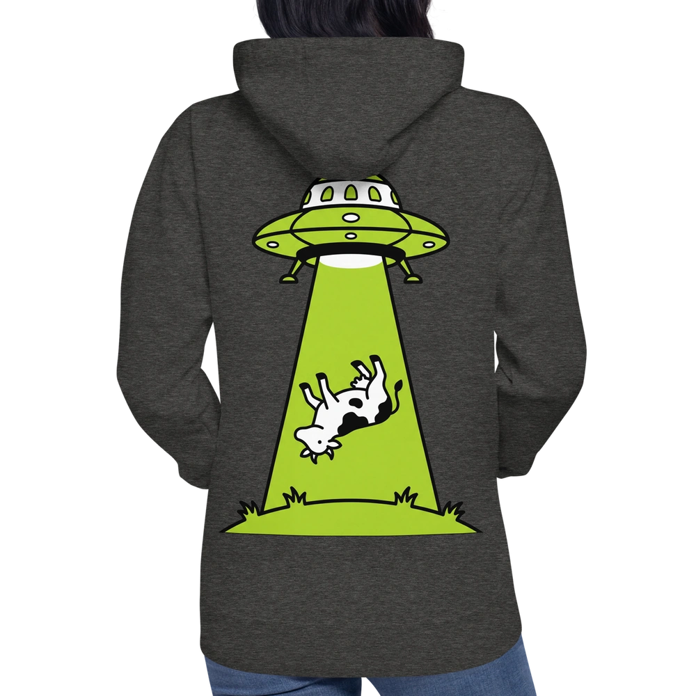 Cow Abduction Alien Hoodie