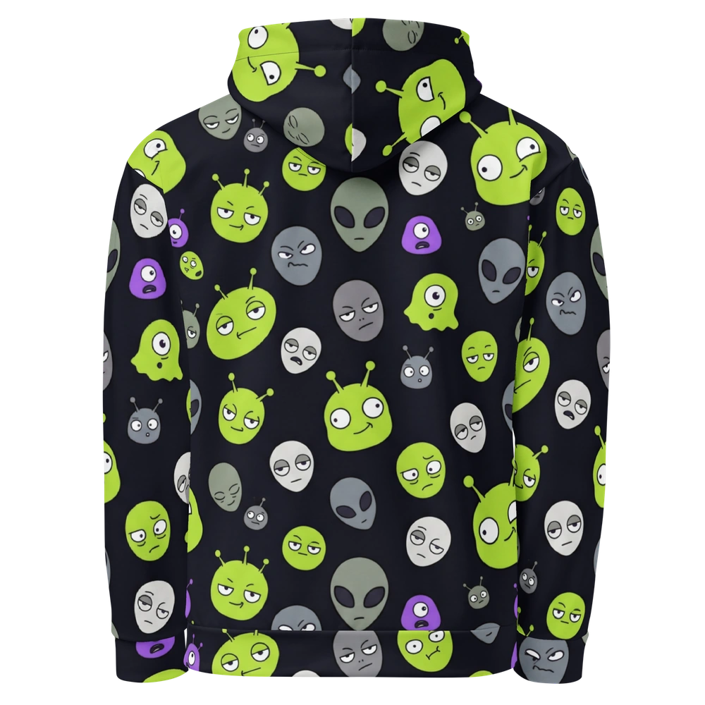 Alien Faces All-Over Hoodie
