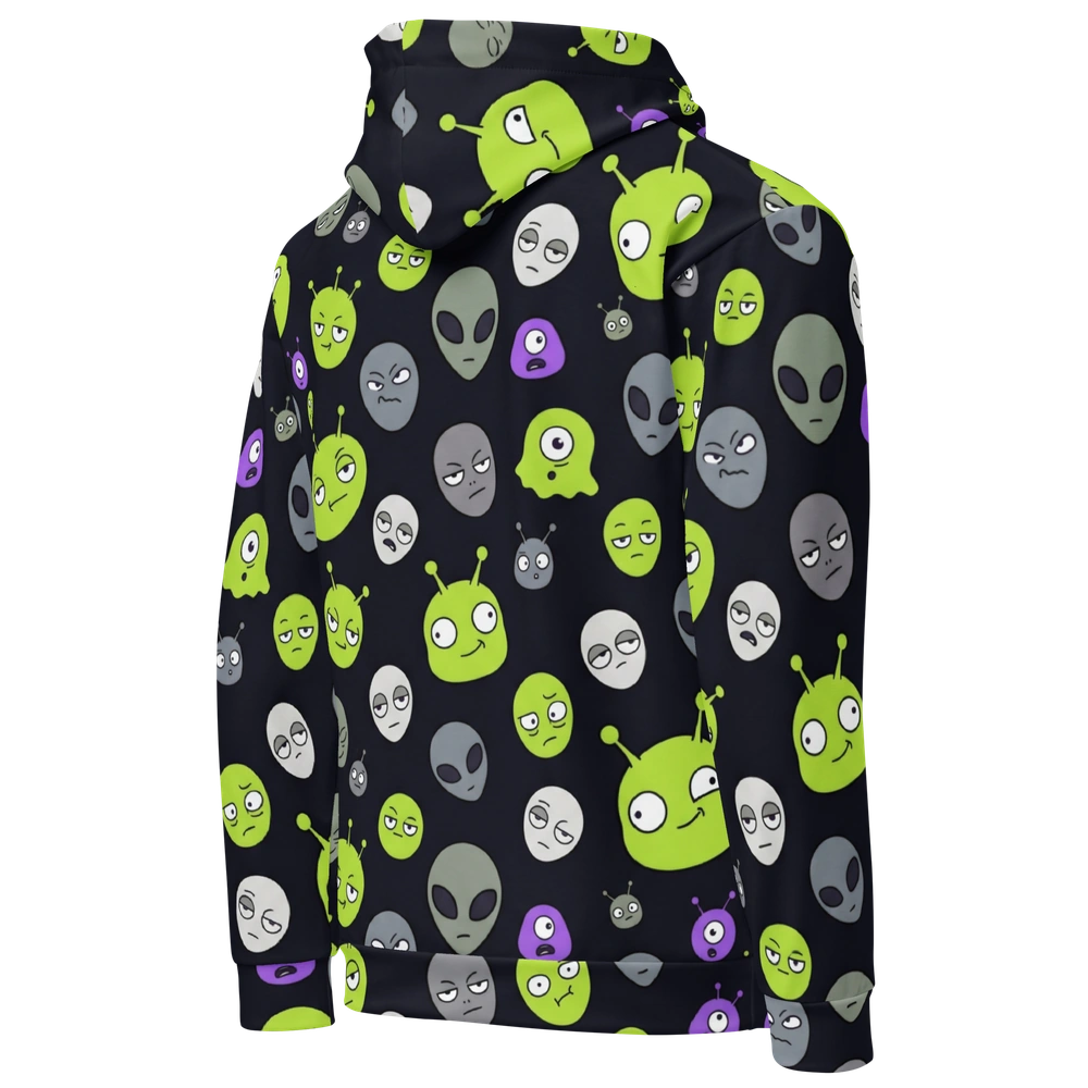 Alien Faces All-Over Hoodie