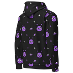 Cosmic Purple All-Over Alien Hoodie