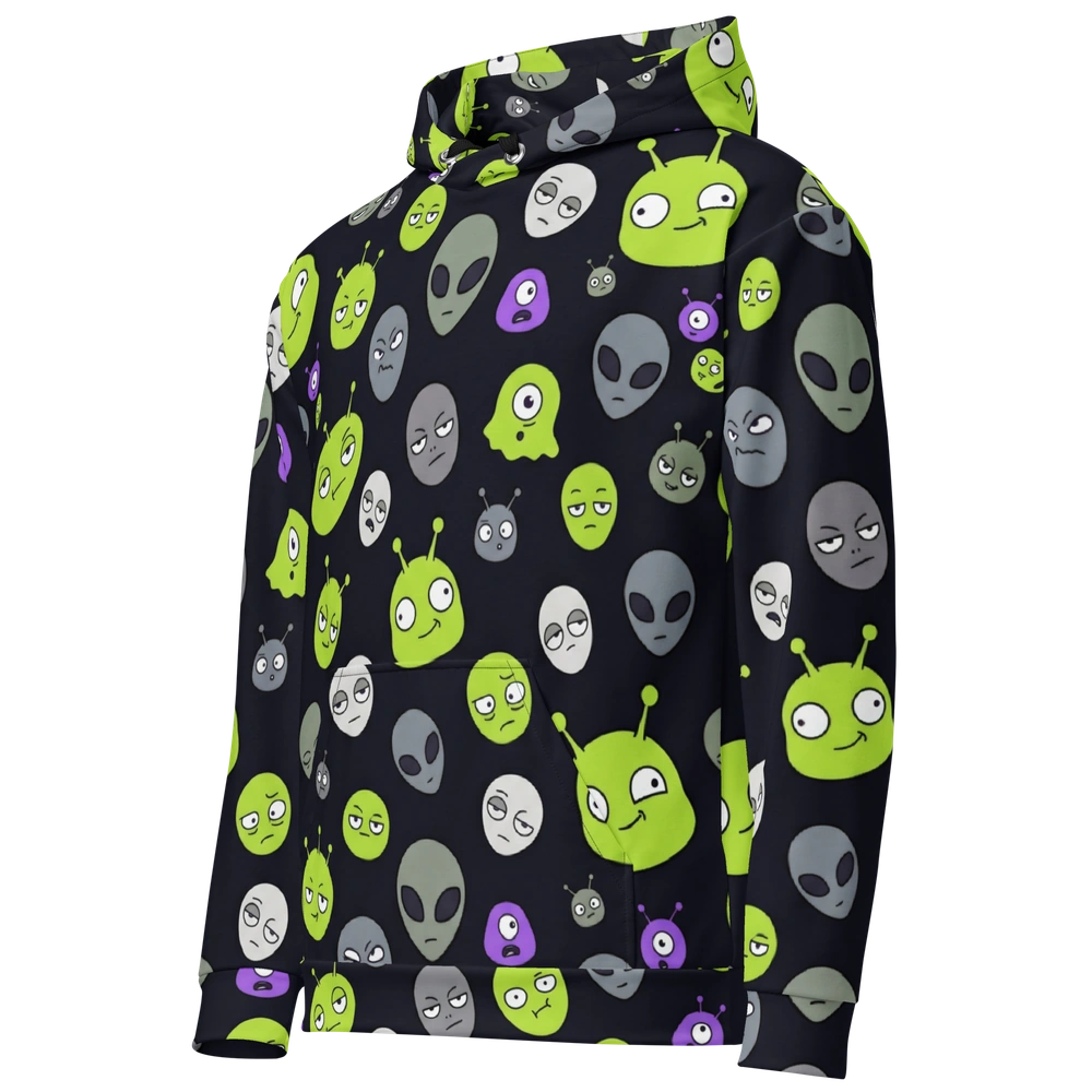 Alien Faces All-Over Hoodie