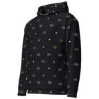 Signal Pattern All-Over Alien Hoodie