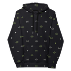 Signal Pattern All-Over Alien Hoodie