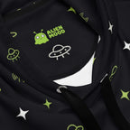 Signal Pattern All-Over Alien Hoodie