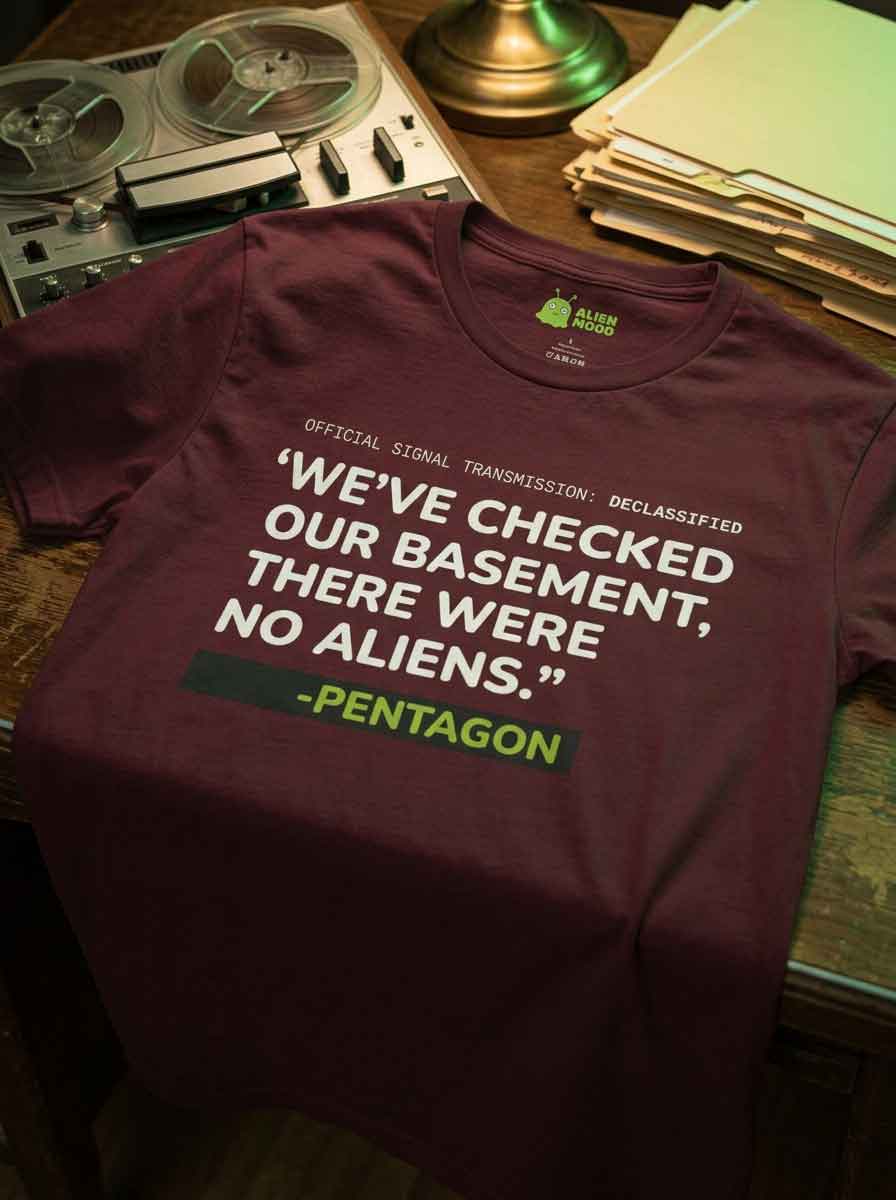 No Aliens in the Basement T-shirt