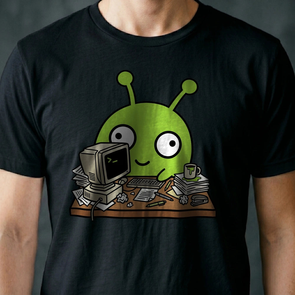 Office Drone Alien T-shirt