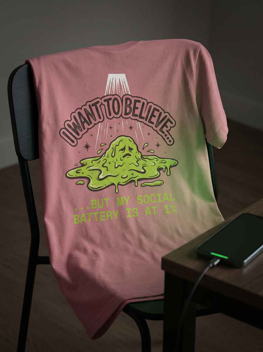 Social Battery at 1% T-shirt