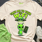 Take Me to Your WiFi Alien T-shirt