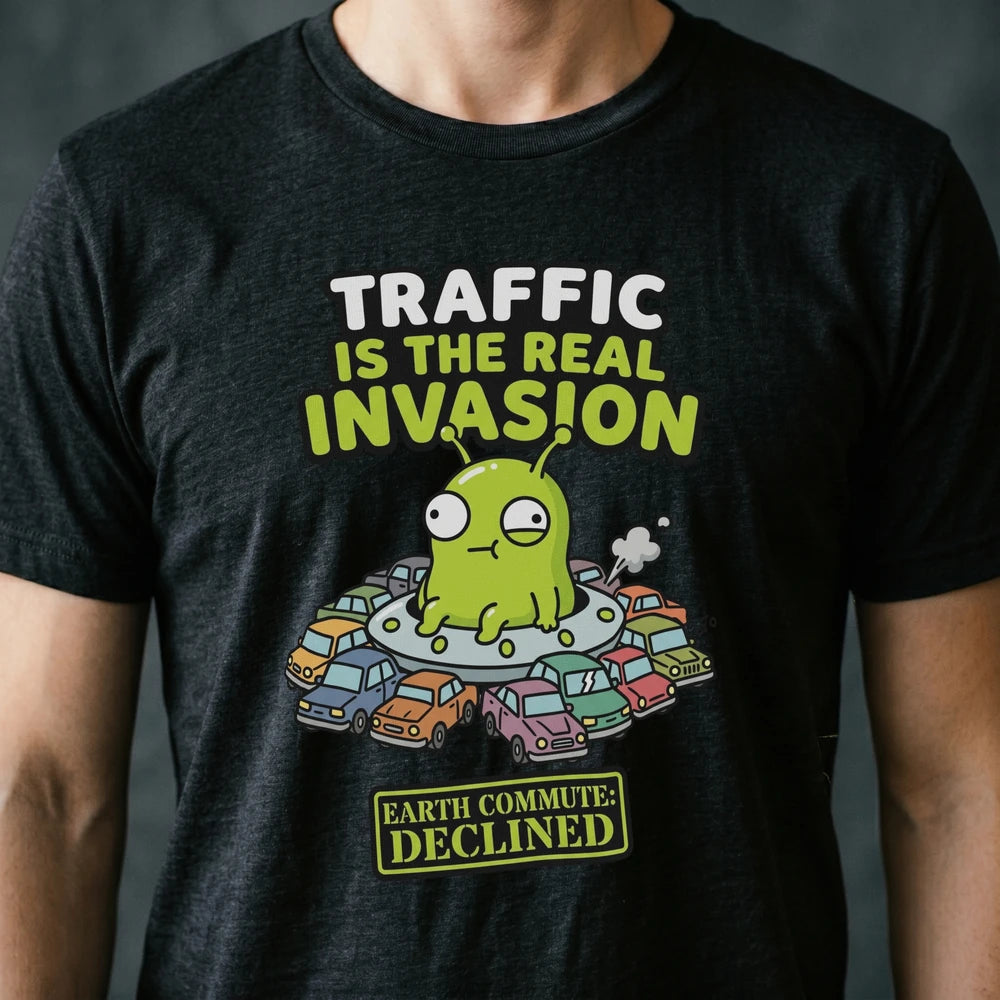 Traffic Is the Real Invasion Alien T-shirt