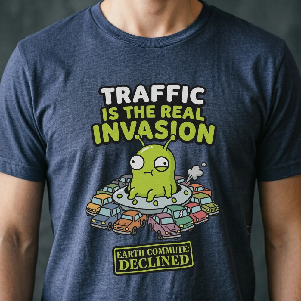 Traffic Is the Real Invasion Alien T-shirt