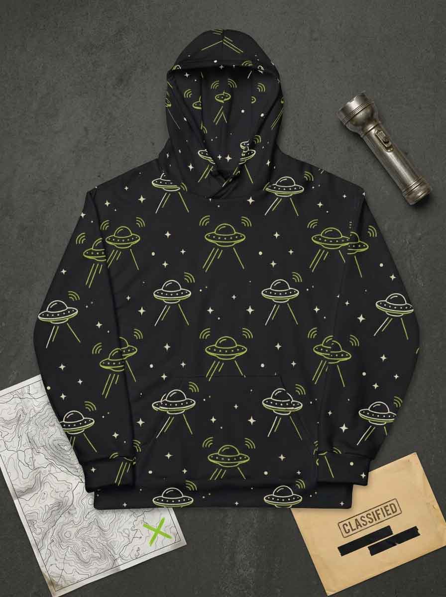 UFO Signal All-Over Hoodie