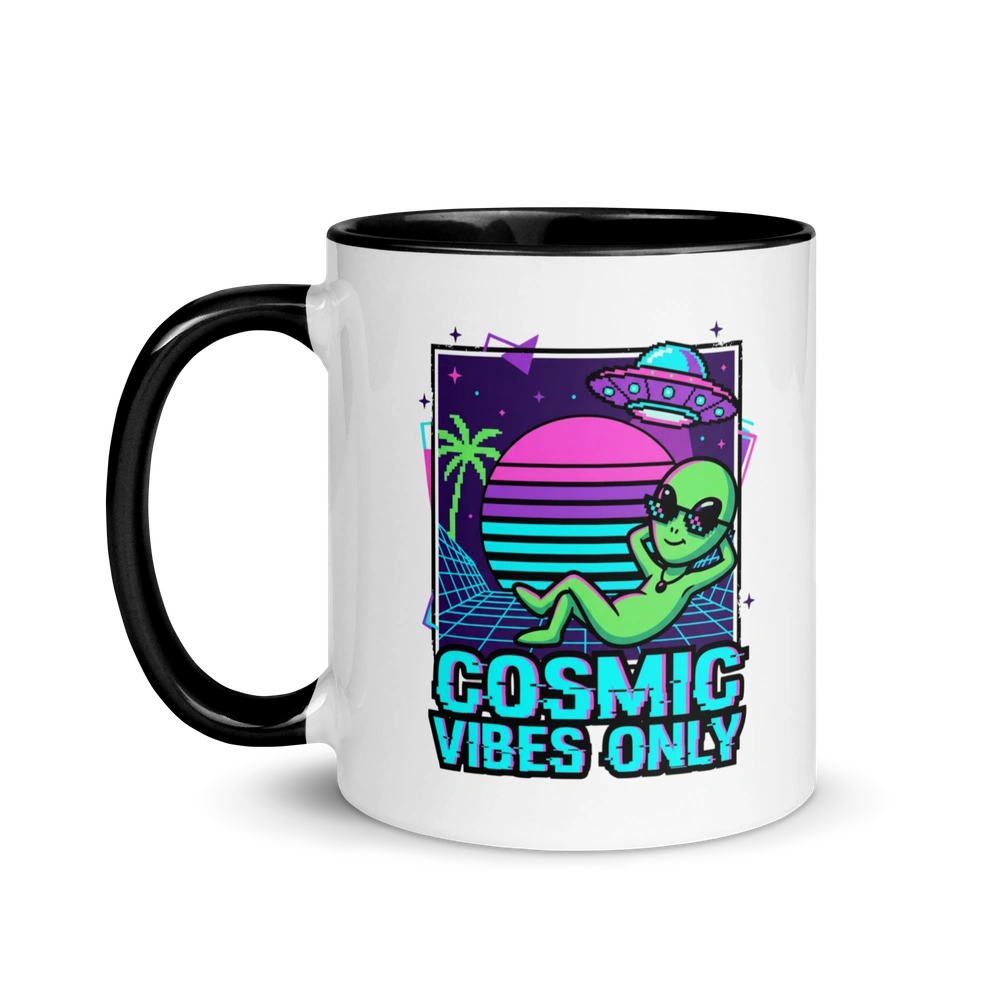 Cosmic Vibes Only Alien Mug