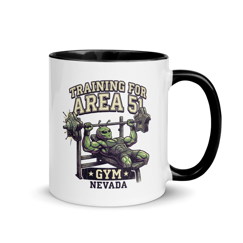 Training for Area 51 Gym Alien Mug