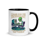 I Stayed for the Cat Videos Alien Mug