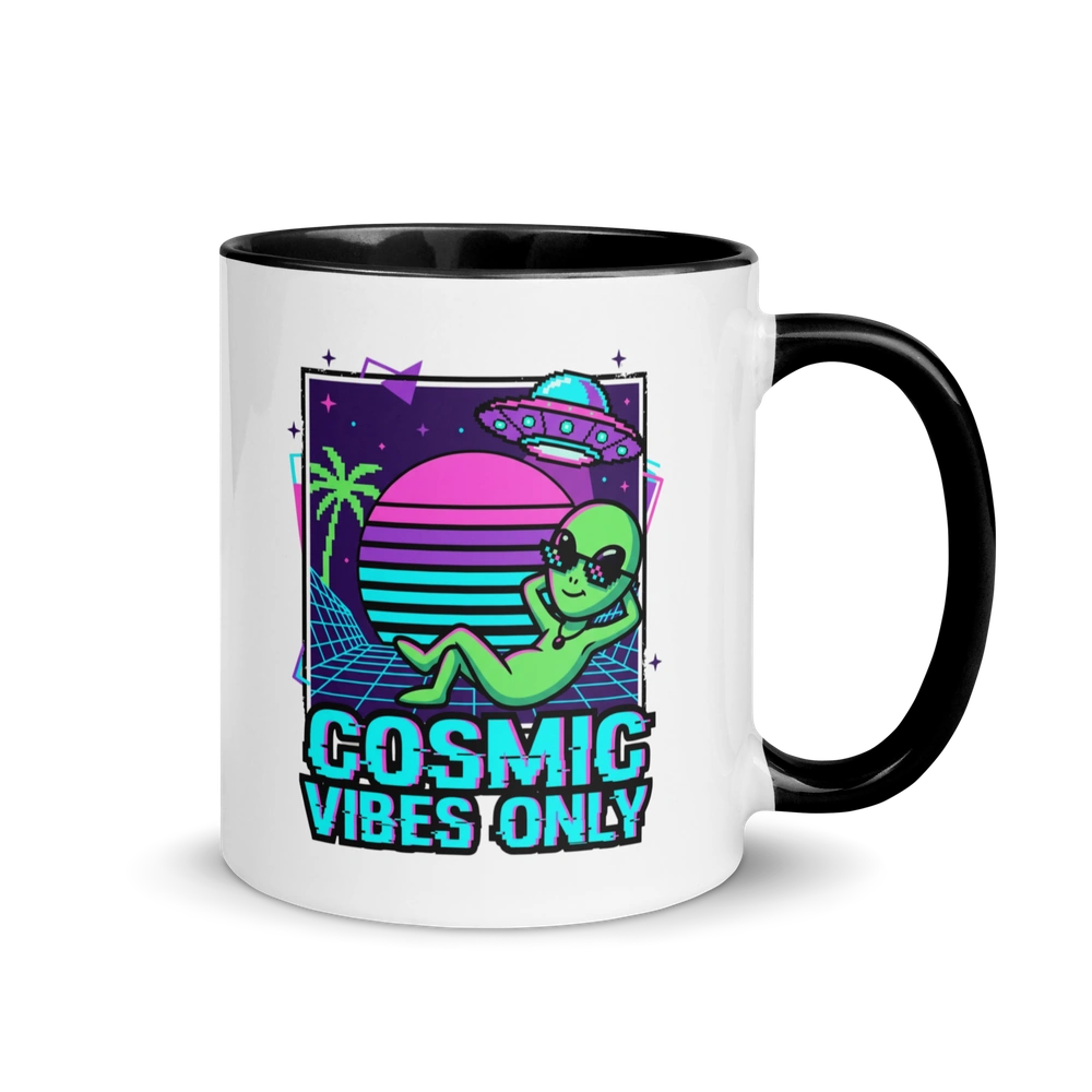 Cosmic Vibes Only Alien Mug