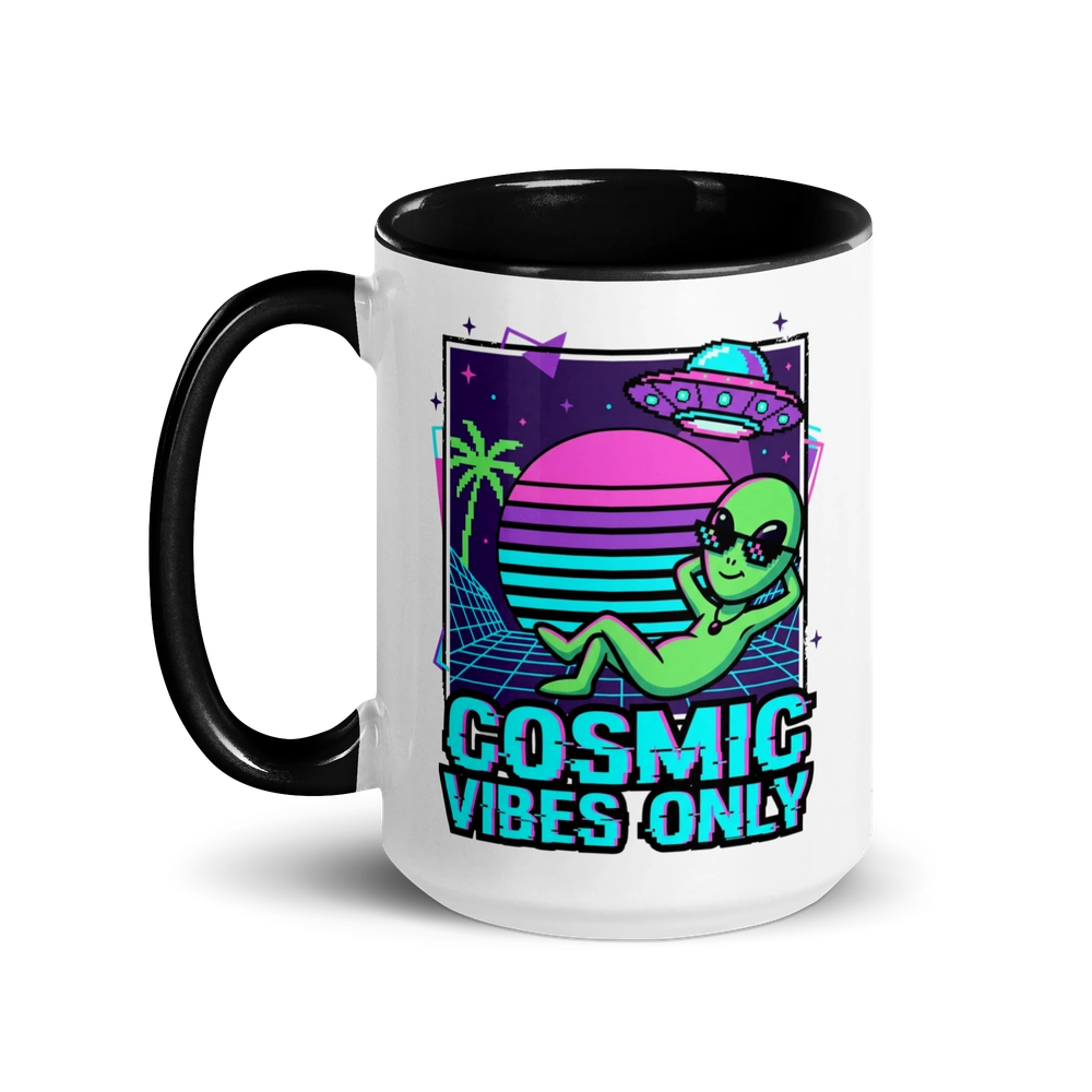 Cosmic Vibes Only Alien Mug