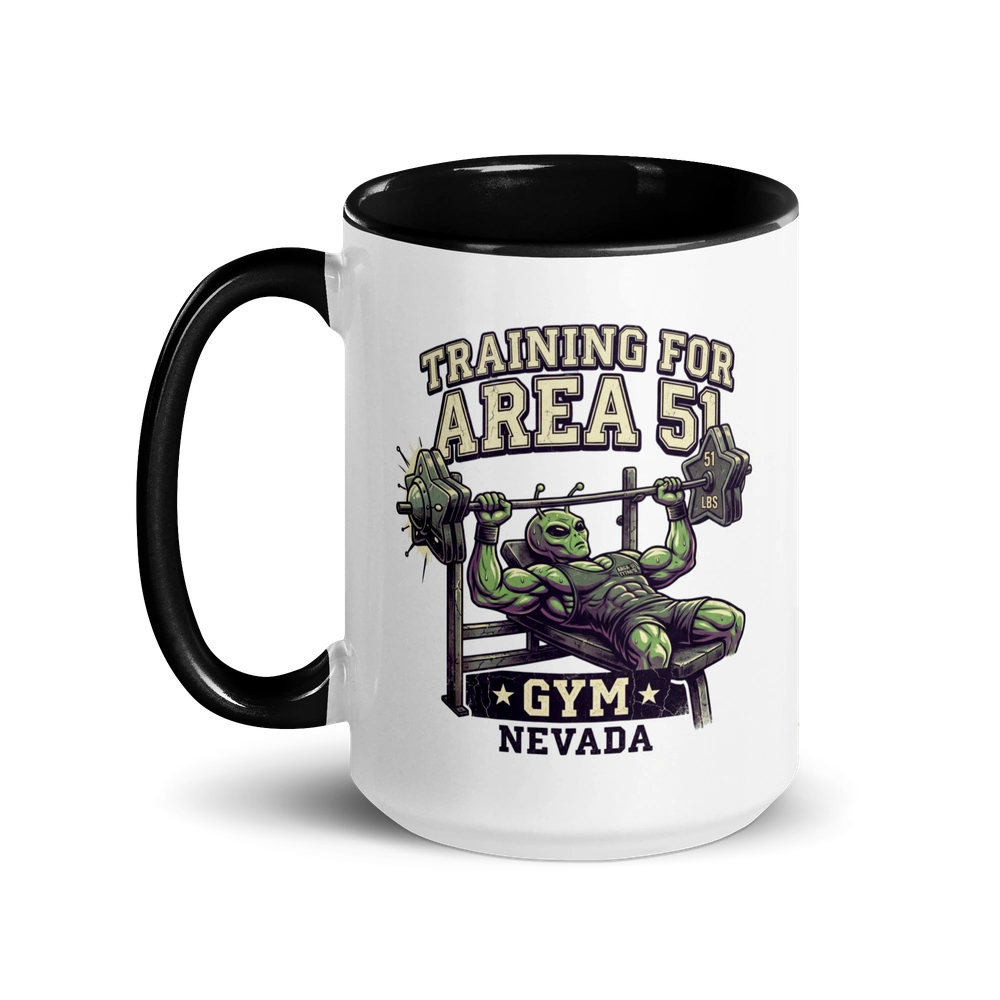 Training for Area 51 Gym Alien Mug