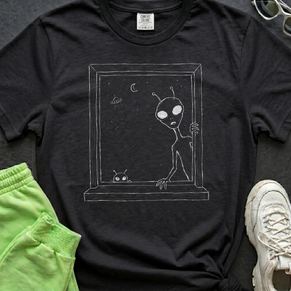 Window Watcher Alien T-shirt