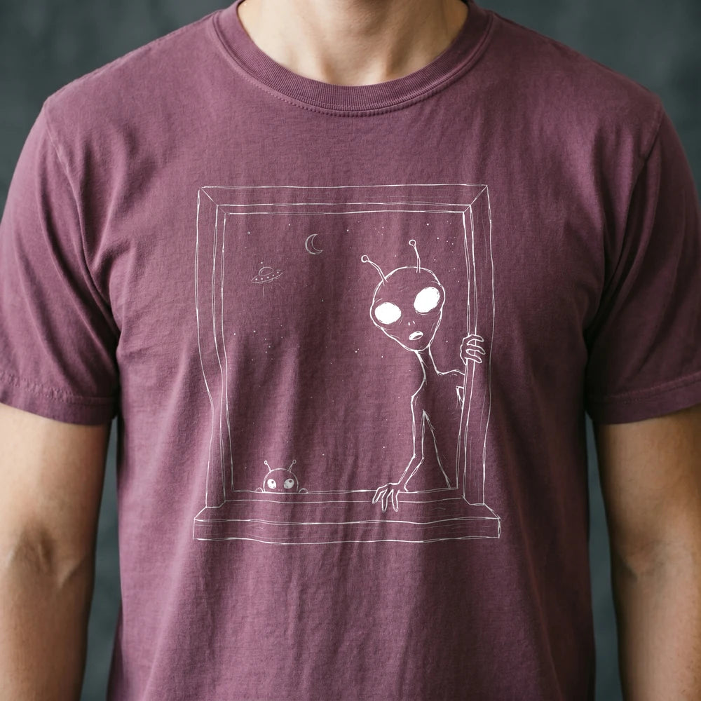 Window Watcher Alien T-shirt