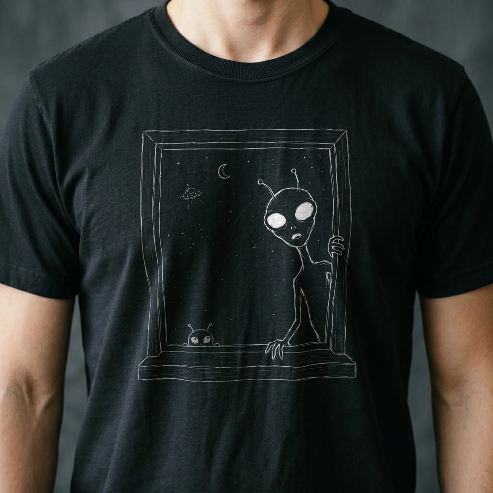 Window Watcher Alien T-shirt