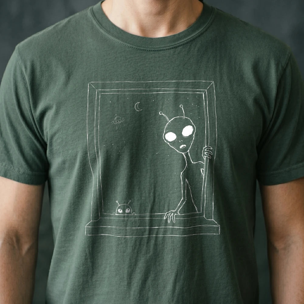 Window Watcher Alien T-shirt