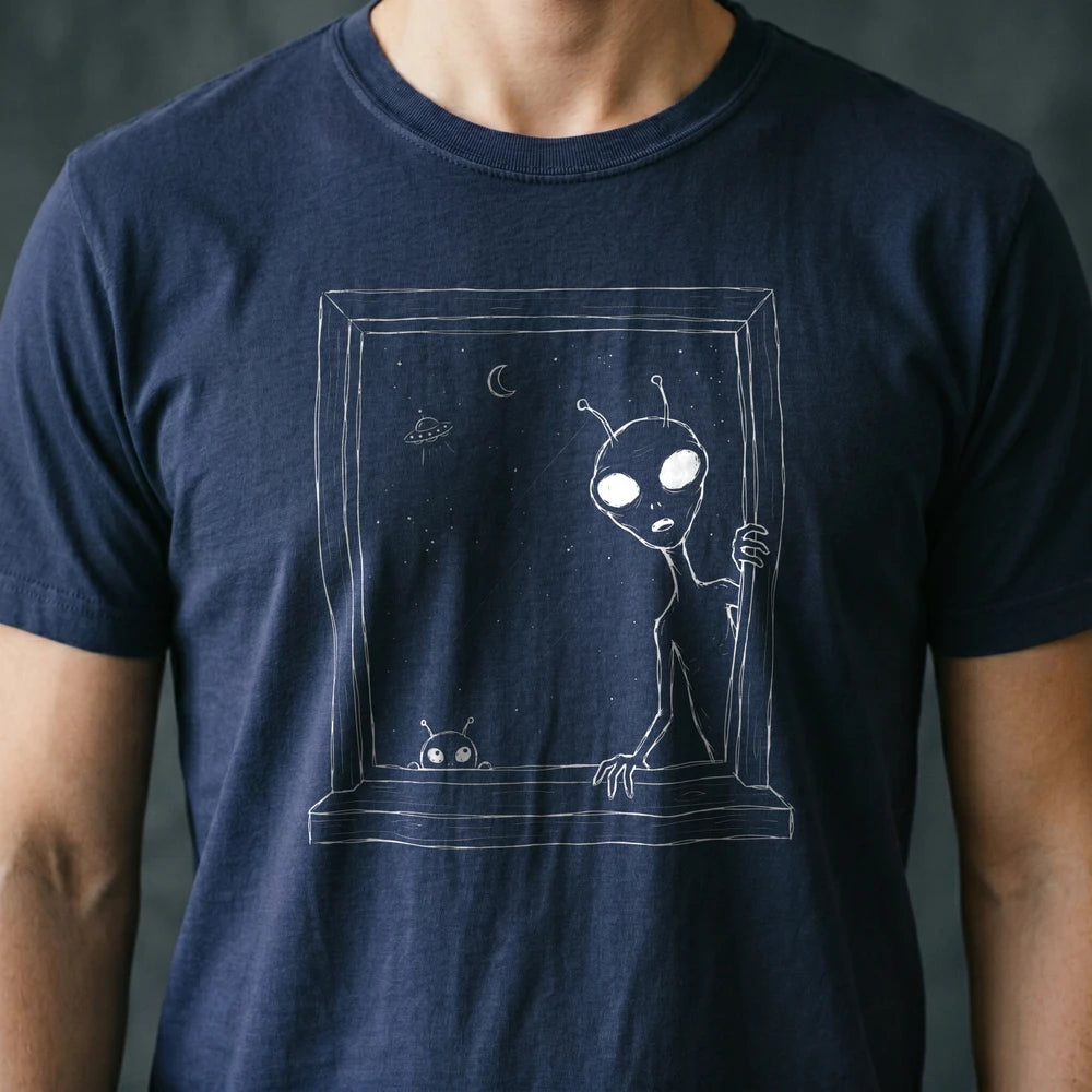 Window Watcher Alien T-shirt