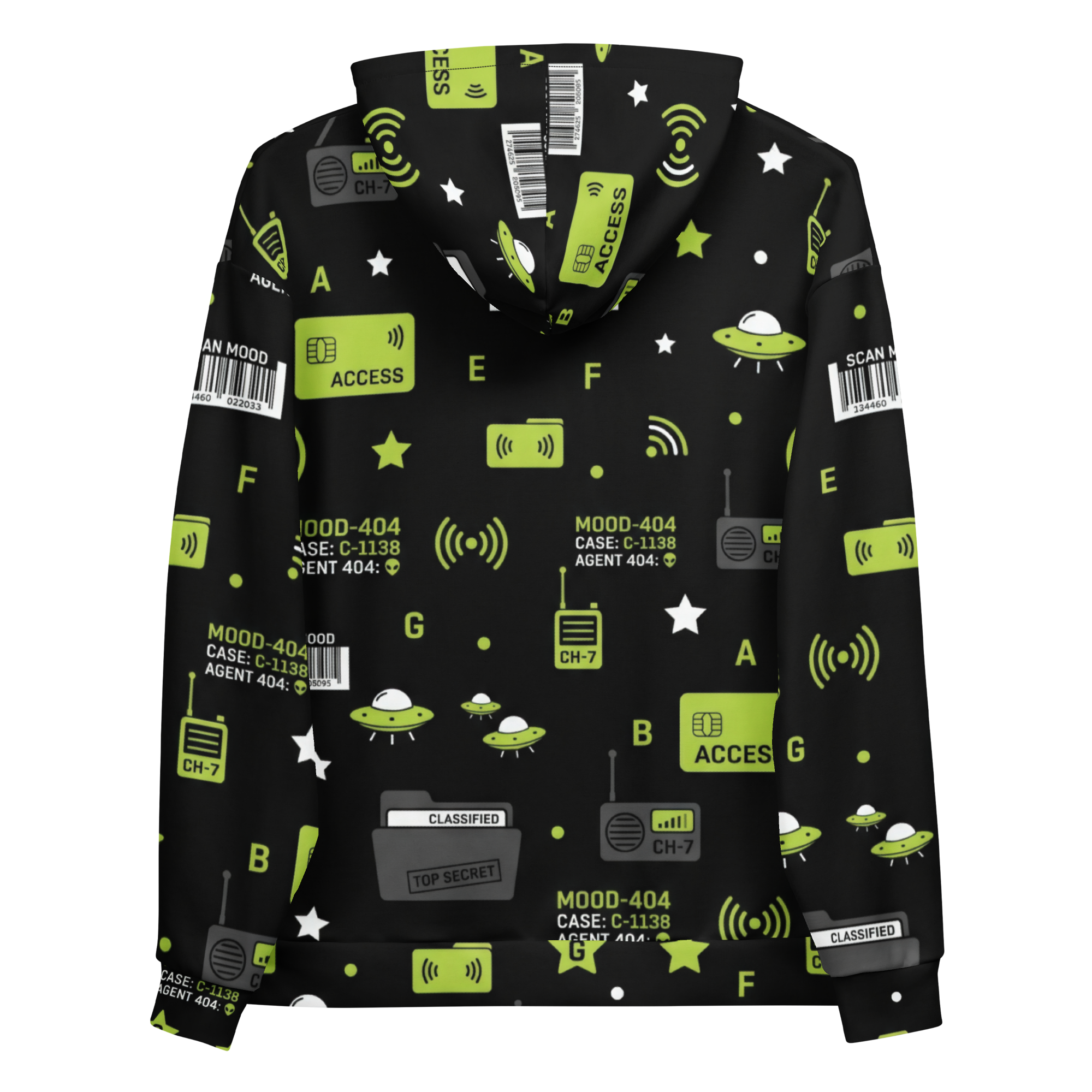 Case File All-Over Alien Hoodie
