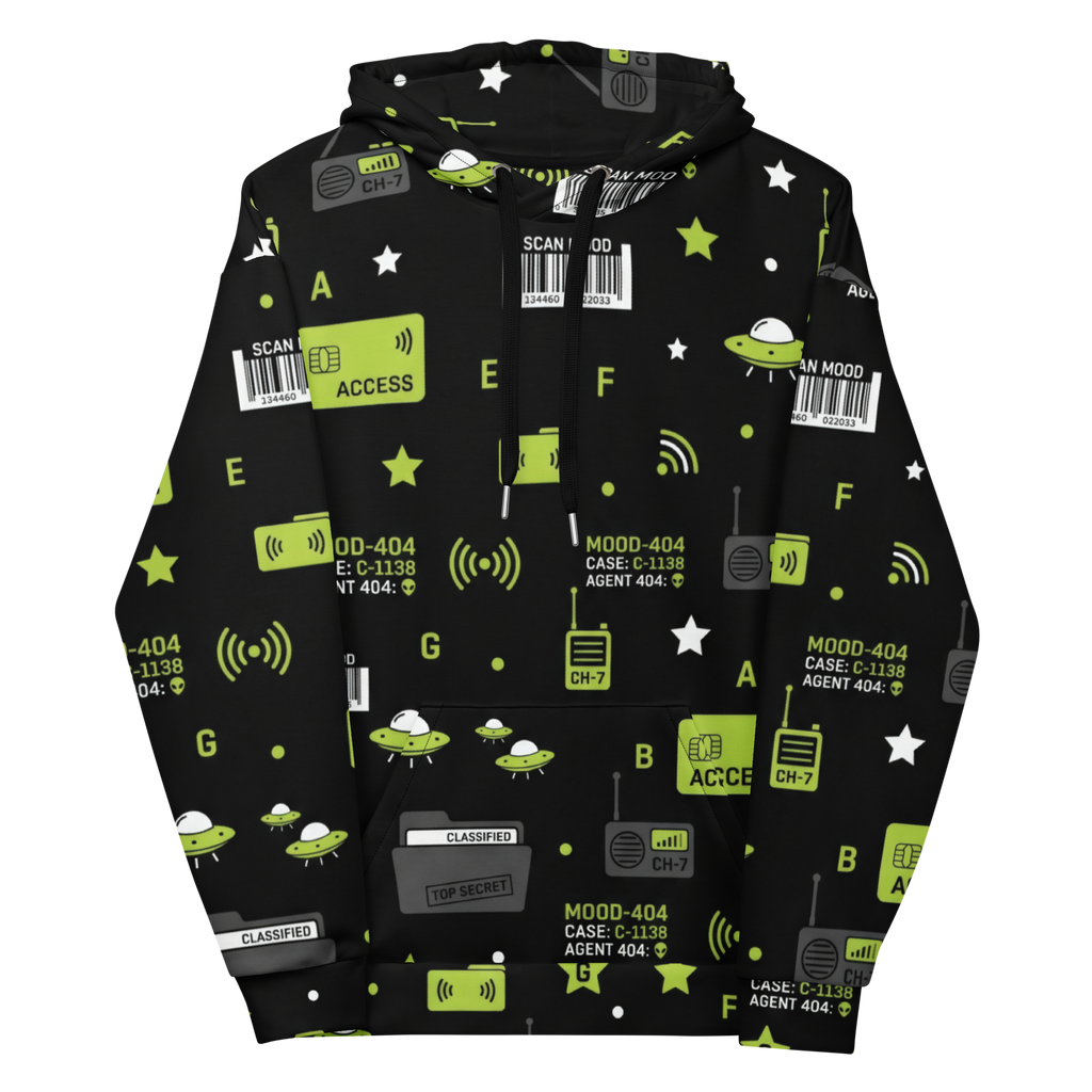 Case File All-Over Alien Hoodie