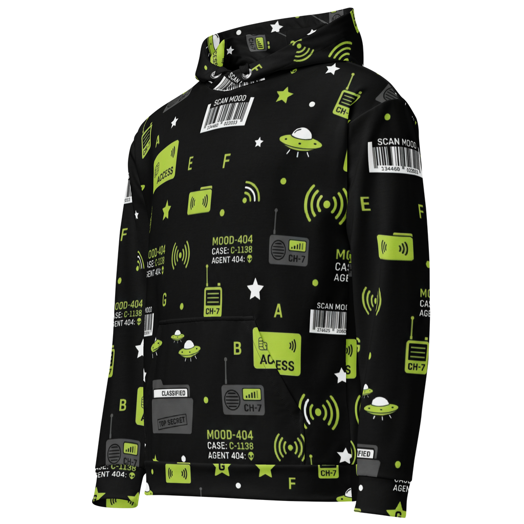 Case File All-Over Alien Hoodie