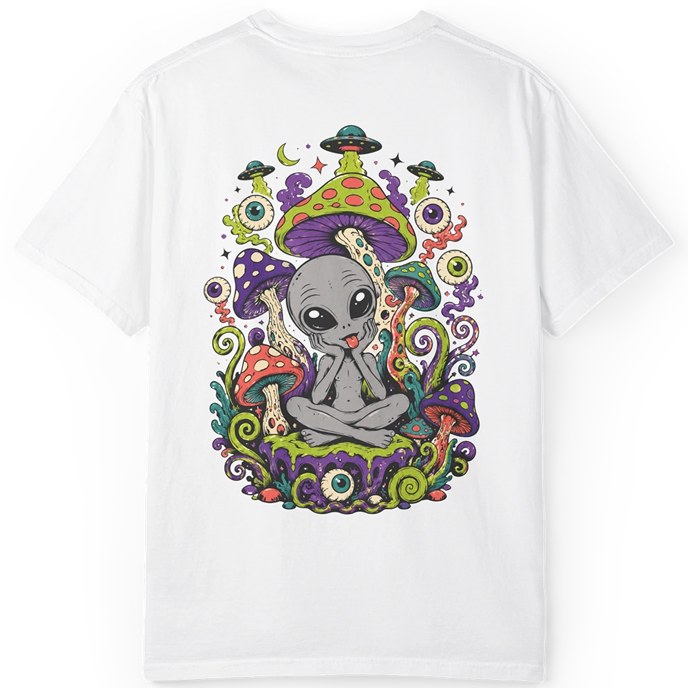 Mushroom Trip Alien T-shirt